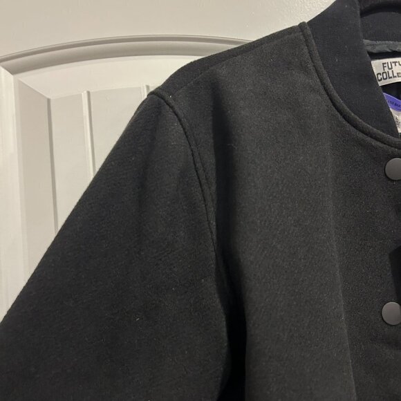 Future Collective Kahlana Barfield Brown Black Bomber Jacket Women’s Size XS - Picture 7 of 13